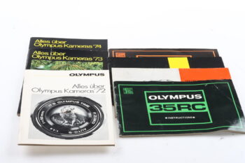 Olympus Konvolut diverse Anleitungen (35er Serie, Jahrespros.)