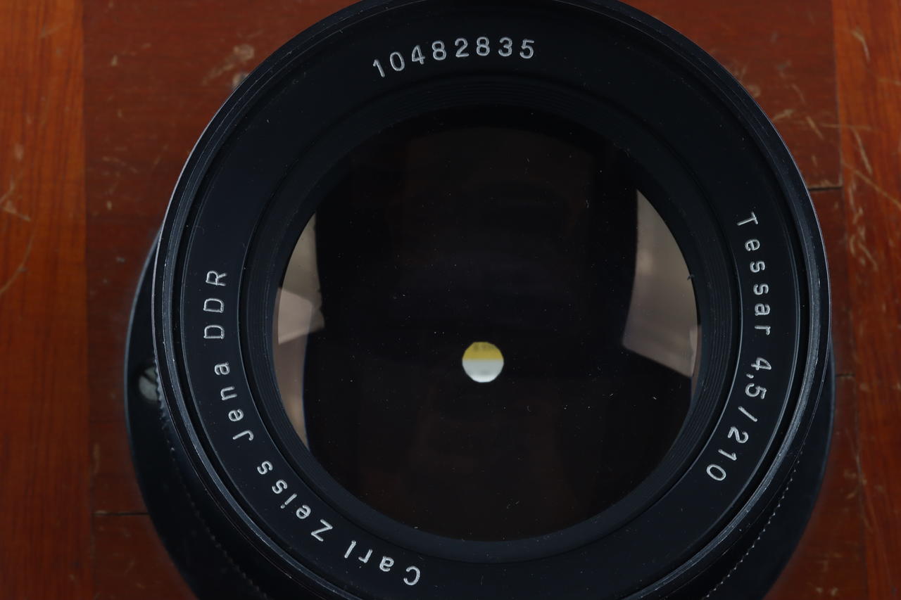 Zeiss Jena Tessar 210mm f/4,5 mit 14x13 Holzplatine - #10482835
