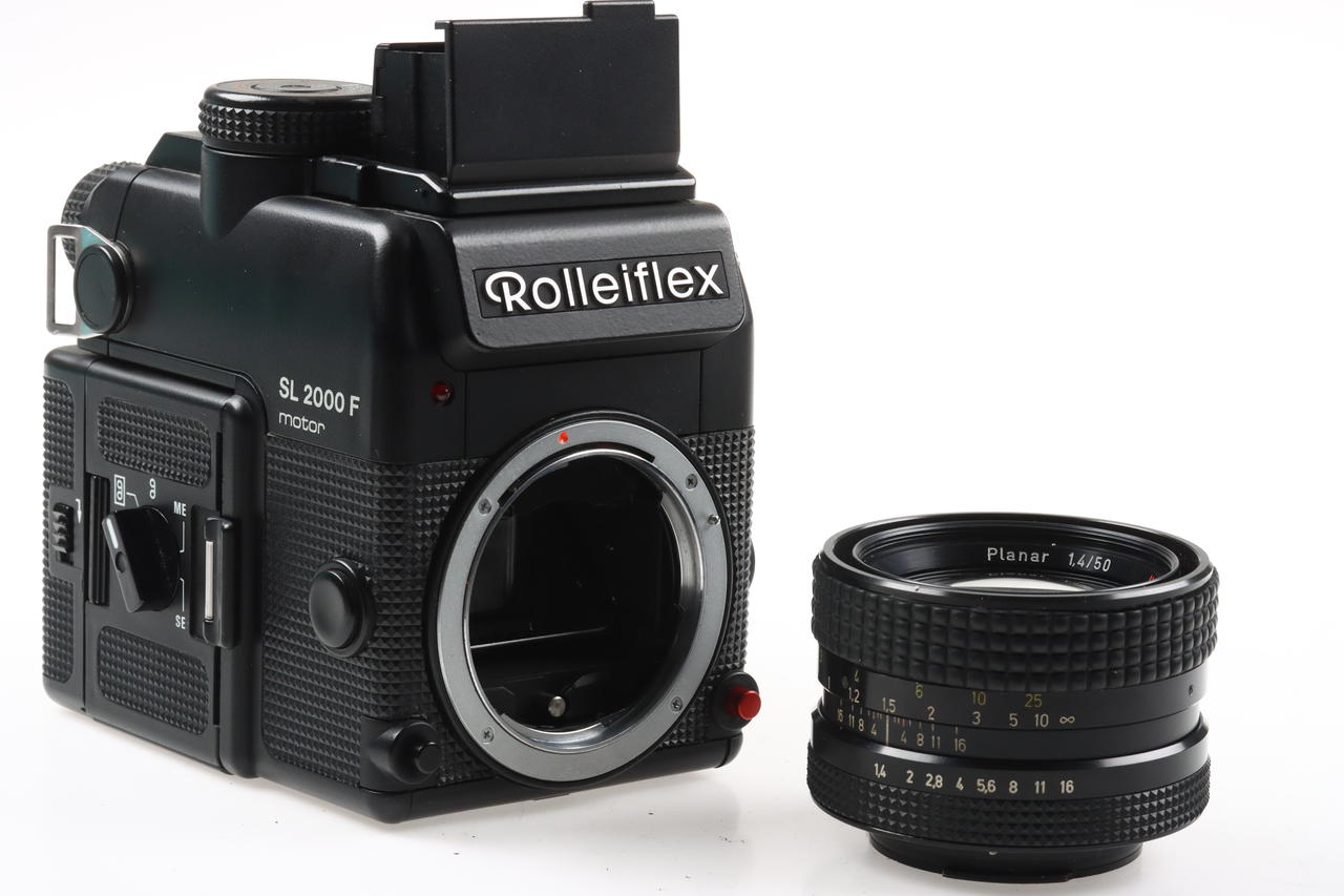 Rollei Rolleiflex SL 2000 F Motor mit Planar 80mm f/50mm f/1,4 - #702320122